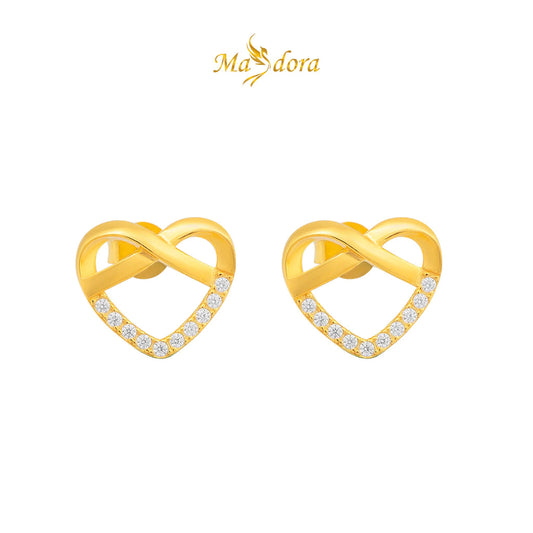 MASDORA 916 Gold Earings Earing Subang Emas ~ Sparkling Knot Of Love (EMAS 916/22K)