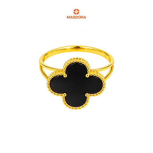 MASDORA 916 Gold Ring Emas ~ Clover - XL (EMAS 916/22K)