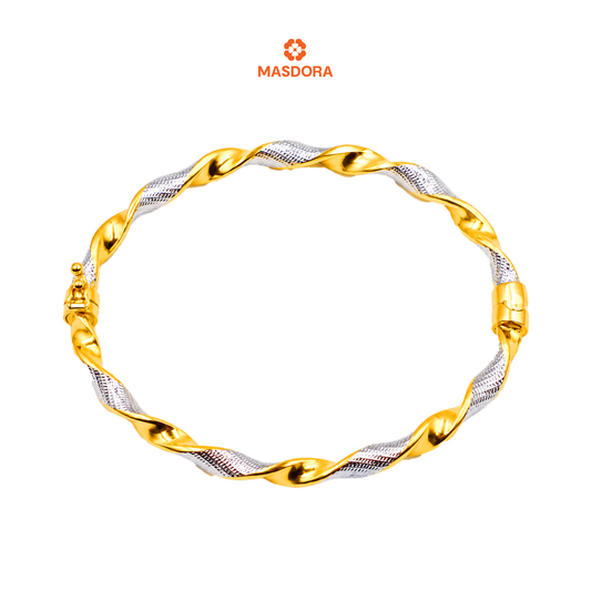 MASDORA 916 Gold Bangle Gelang Tangan Emas ~ Infinity Twist (EMAS 916/22K)
