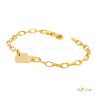 Emirates Star Loving Heart Gold Bracelet Emas 916