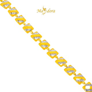 MASDORA High Polished Squarish 2C Bracelet (Emas 916)