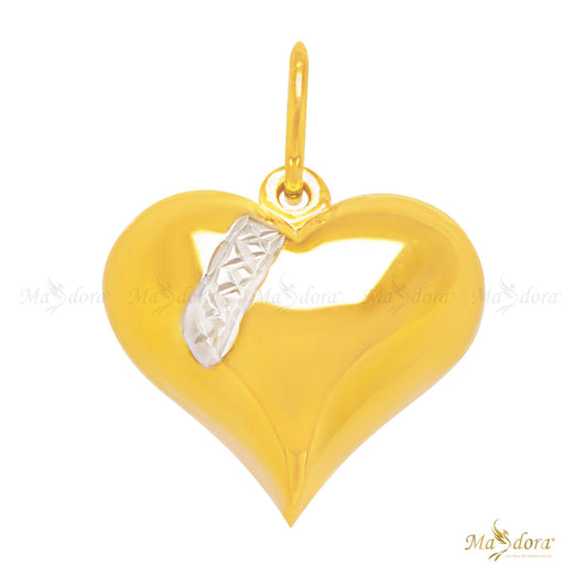 MASDORA Loket Exclusive Fluffy Love M (2C) Pendant (Emas 916) Charms Jewelry Emas