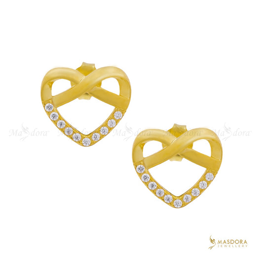 Sparkling Knot of Love Earring