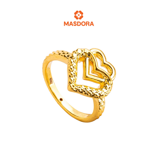 MASDORA 916 Gold Ring Rings Cincin Emas ~ HG Double Sincero Monument (EMAS 916/22K)