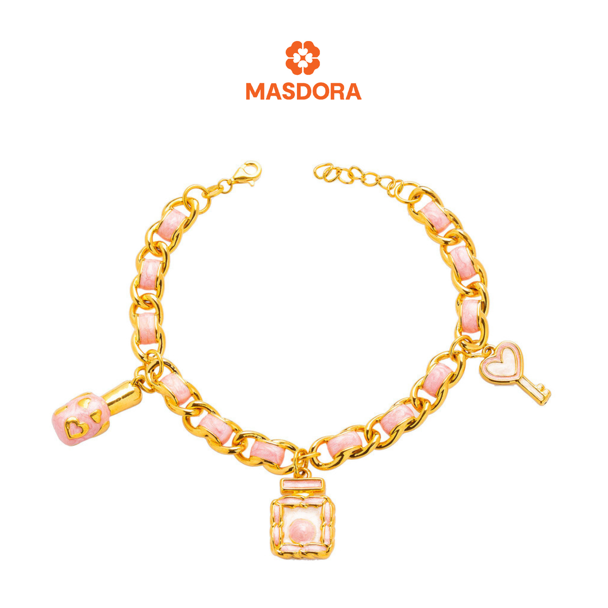 MASDORA 999 Gold Bracelet Rantai Tangan Emas ~ Twee Dangles Edition (EMAS 999/24K)