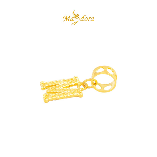 MASDORA 916 Gold Charms Charm Emas ~ Alphabet M (EMAS 916/22K)