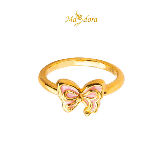 MASDORA 999 Gold Ring Rings Cincin Emas ~ Fetter Butterfly (EMAS 999/24K)