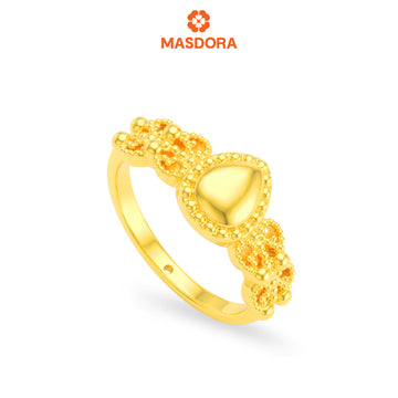 MASDORA 916 Gold Ring Rings Cincin Emas ~ HG Golden Pebble  (EMAS 916/22K)