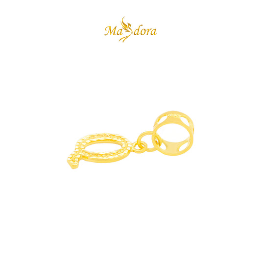 MASDORA 916 Gold Charms Charm Emas ~ Alphabet Q (EMAS 916/22K)