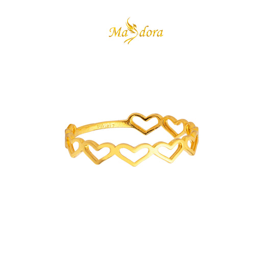 MASDORA 916 Gold Ring Rings Cincin Emas ~ Cincin Linking Hearts (Love) /Linking Hearts (Love) (EMAS 916/22K)