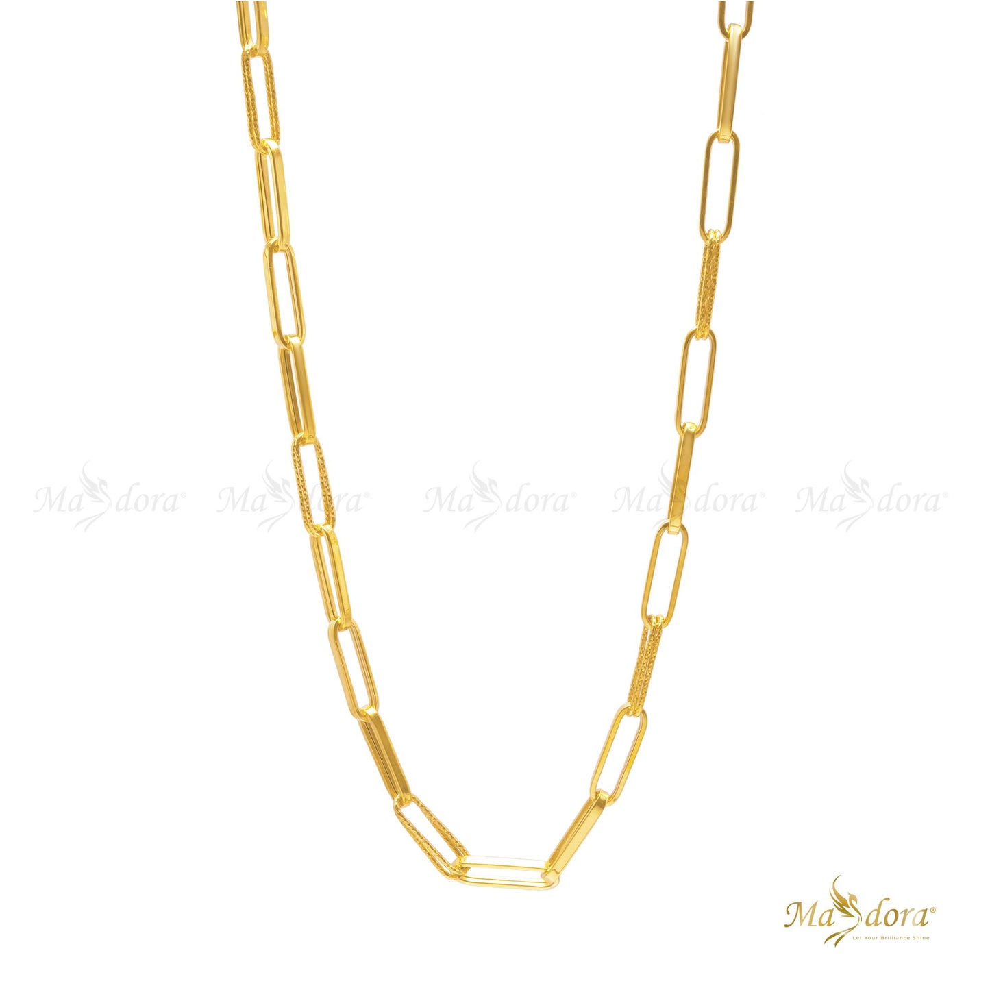 Emirates Star Modern Paperclip Necklace (Emas 916)