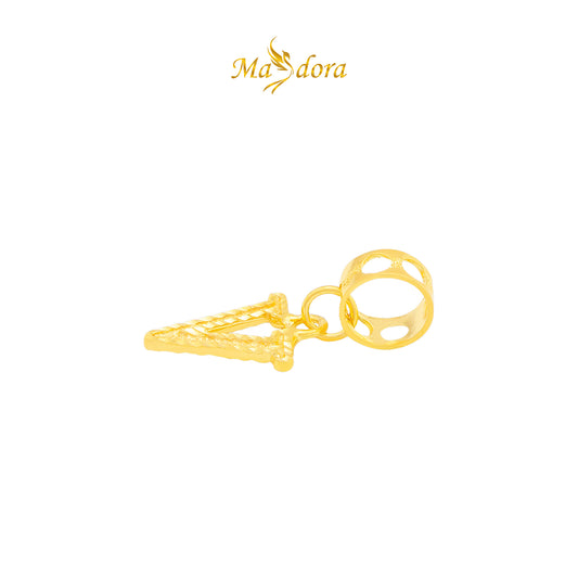 MASDORA 916 Gold Charms Charm Emas ~ Alphabets V (EMAS 916/22K)