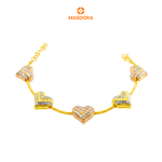 MASDORA 916 Gold Bracelet Rantai Tangan Emas ~ Dubai Love Beratur L (EMAS 916/22K)