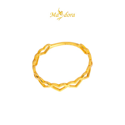 MASDORA 916 Gold Ring Rings Cincin Emas ~ Cincin Linking Hearts (Love) /Linking Hearts (Love) (EMAS 916/22K)