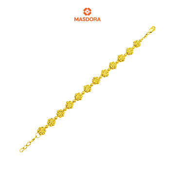 MASDORA 916 Gold Bracelet Rantai Tangan Emas ~ Golden Bloom (EMAS 916/22K)