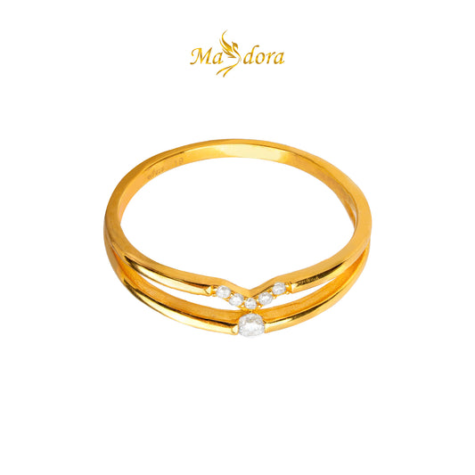 MASDORA 916 Gold Ring Rings Cincin Emas ~ Sparkling Facile V (EMAS 916/22K)