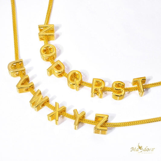 Masdora Beads Alphabets 3D Alphabets N (Emas 916)