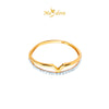 MASDORA 916 Gold Ring Rings Cincin Emas ~ Facile V Diamond Cut (EMAS 916/22K)