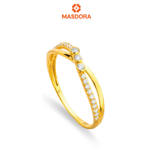 MASDORA 916 Gold Ring Rings Cincin Emas ~ Sparkling Infinity Gleam (EMAS 916/22K)