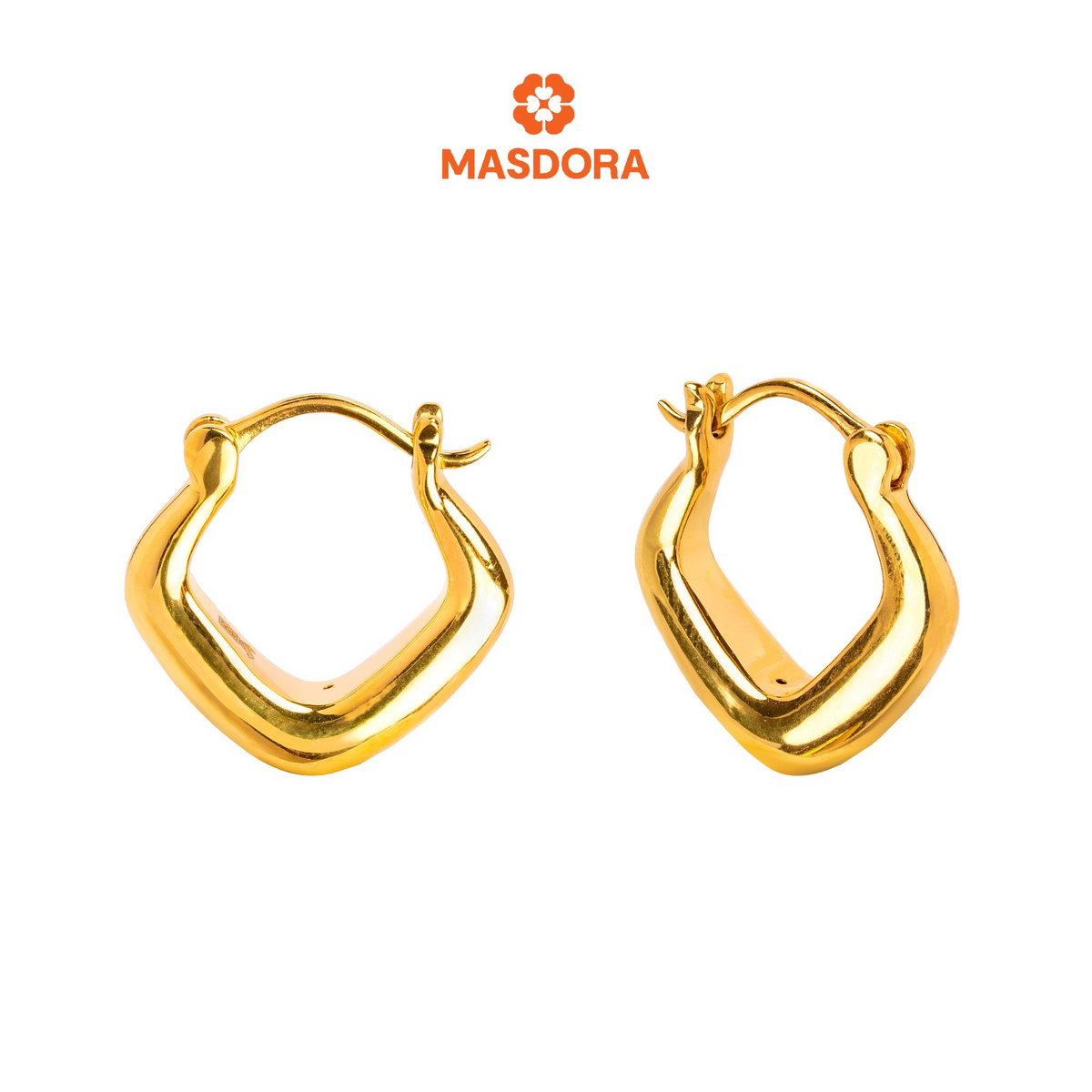 MASDORA 999 Gold Earring Earrings Subang Emas ~ Golden Classy Harp (EMAS 999/24K)