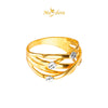 MASDORA 916 Gold Ring Rings Cincin Emas ~ Duotone Crisscross (EMAS 916/22K)