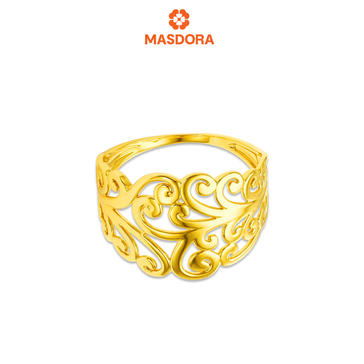 MASDORA 916 Gold Ring Rings Cincin Emas ~ Golden Archaic Filigree (EMAS 916/22K)