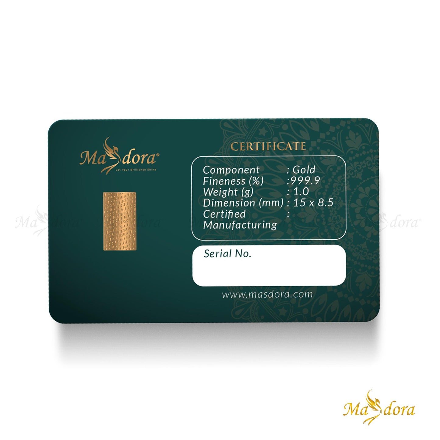 Masdora Signature Gold Bar 1g (Emas 999.9)
