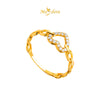 MASDORA 916 Gold Ring Rings Cincin Emas ~ Shiny Love Links (EMAS 916/22K)
