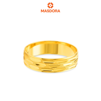 MASDORA 916 Gold Ring Rings Cincin Emas ~ CBR Golden Fashioned Carve (EMAS 916/22K)