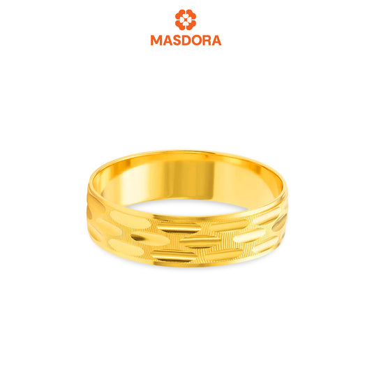 MASDORA 916 Gold Ring Rings Cincin Emas ~ CBR Golden Fashioned Carve (EMAS 916/22K)