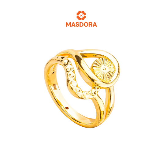 MASDORA 916 Gold Ring Rings Cincin Emas ~ HG Golden Enormous Calendula (EMAS 916/22K)