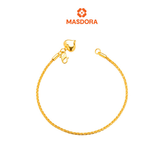 MASDORA 916 Gold Bracelet Rantai Tangan Emas ~ Spiga Chain Fluffy Love (EMAS 916/22K)