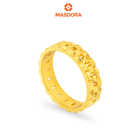 MASDORA 916 Gold Ring Rings Cincin Emas ~ HG Golden Rollie Band (EMAS 916/22K)