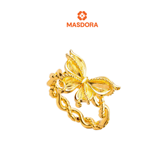 MASDORA 916 Gold Ring Rings Cincin Emas ~ HG Inspired Fable Butterfly (EMAS 916/22K)