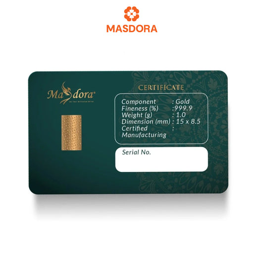 MASDORA 999.9 Gold Bar 1.00GM Signature Series (EMAS 999.9/24K)