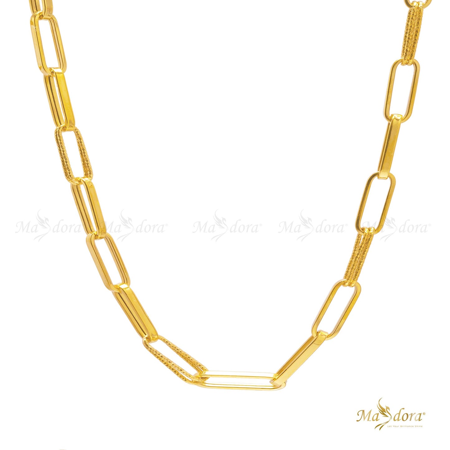Emirates Star Modern Paperclip Necklace (Emas 916)