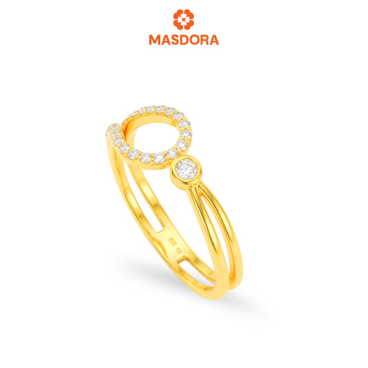 MASDORA 916 Gold Ring Rings Cincin Emas ~ Sparkling Ethereal Knot (EMAS 916/22K)