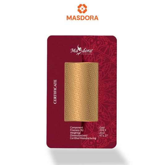MASDORA 999.9 Gold Signature Gold Bullion Bar 20.00GM Signature Series (EMAS 999.9/24K)