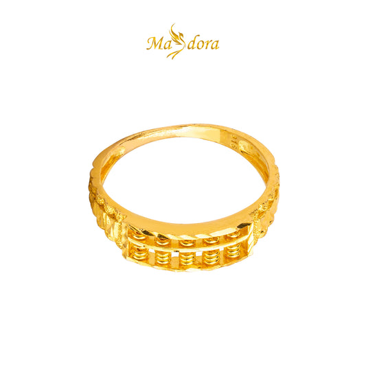 MASDORA 916 Gold Ring Rings Cincin Emas ~ Elegant Abacus Sempua - L (EMAS 916/22K)