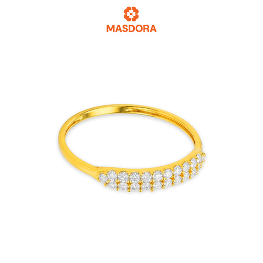 MASDORA 916 Gold Ring Rings Cincin Emas ~ Sparkling Caterpillar (EMAS 916/22K)