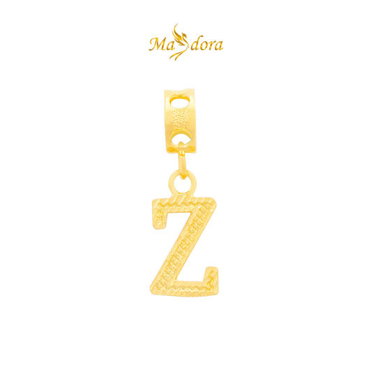 MASDORA 916 Gold Charms Charm Emas ~ Alphabet Z (EMAS 916/22K)