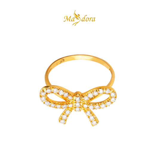 MASDORA 916 Gold Ring Rings Cincin Emas ~ Sparkling Gorgeous Ribbon (EMAS 916/22K)