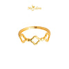 MASDORA 916 Gold Rings Ring Cincin Emas ~ Minimalist Clovers Links (EMAS 916/22K)