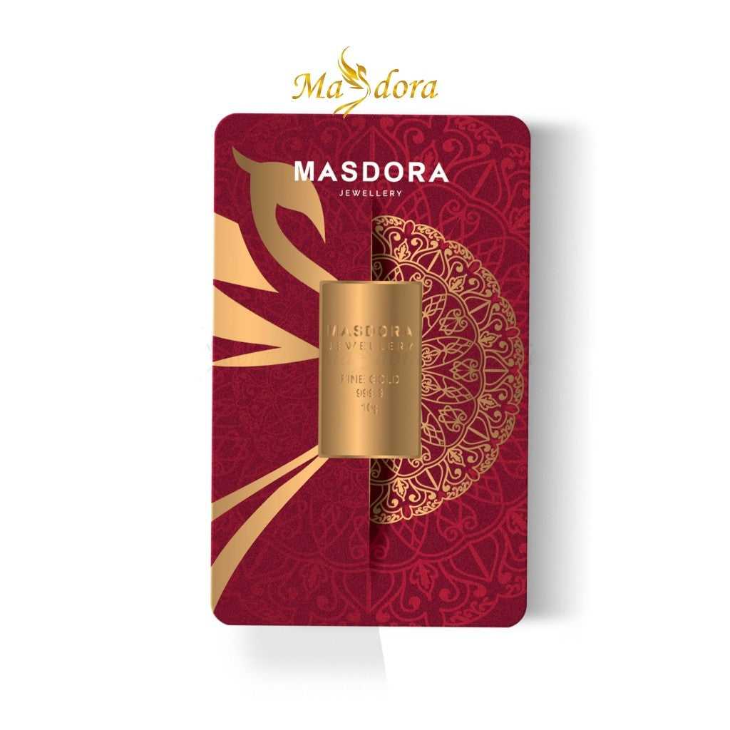 MASDORA 999.9 Gold Signature Gold Bullion Bar 10.00GM Signature Series (EMAS 999.9/24K)