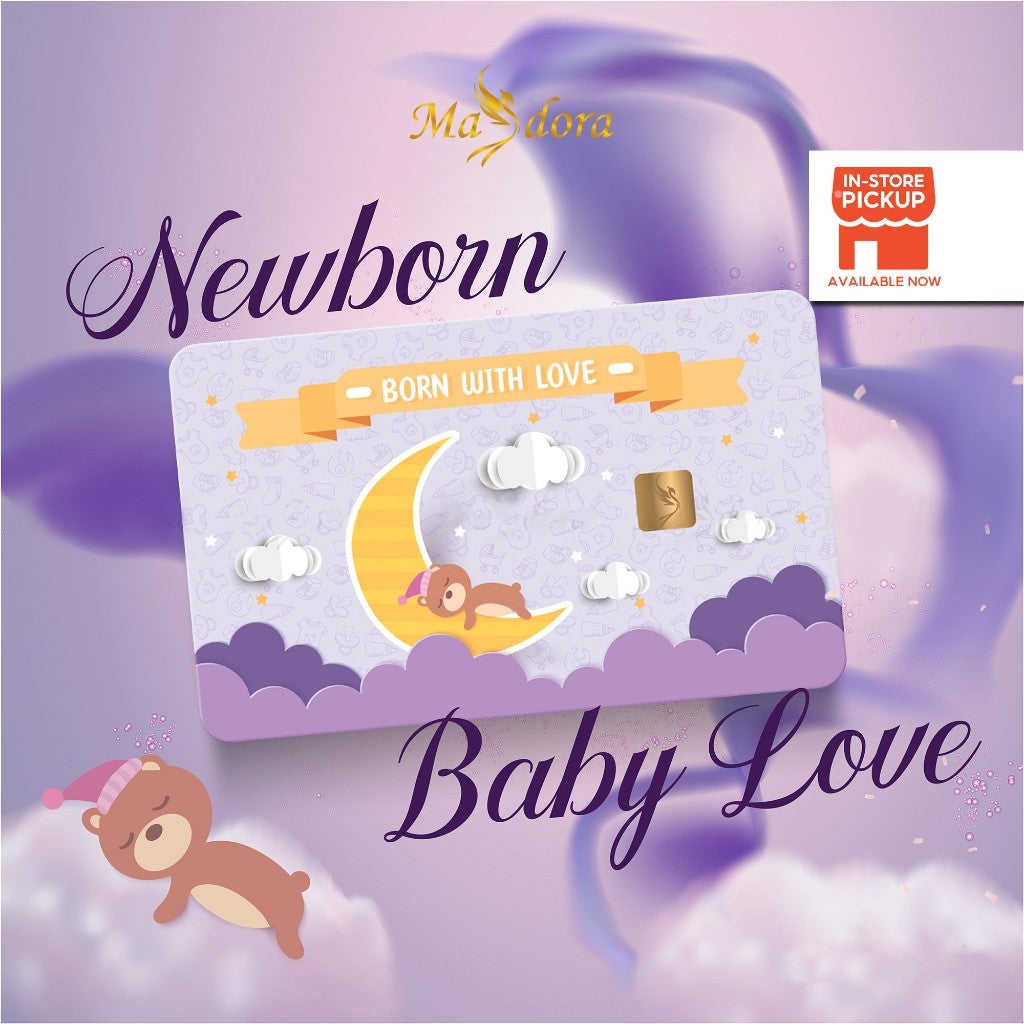 MASDORA 999.9 Gold Bar 0.25GM Gift Series ~ Newborn Baby Love (EMAS 999.9/24K)