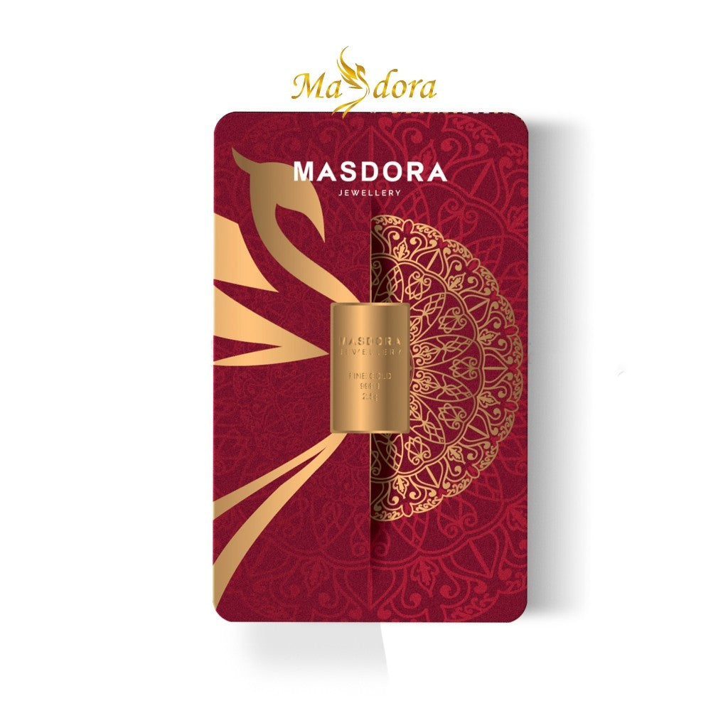MASDORA 999.9 Gold Signature Gold Bullion Bar 2.50GM Signature Series (EMAS 999.9/24K)