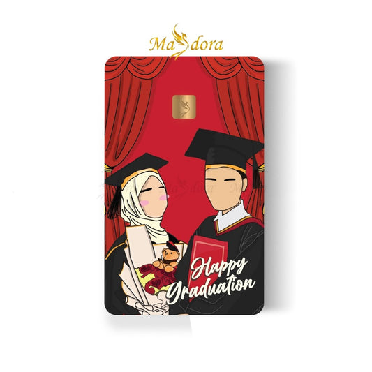 MASDORA 999.9 Gold Bar 0.25GM Gift Series ~ Happy Graduation (EMAS 999.9/24K)