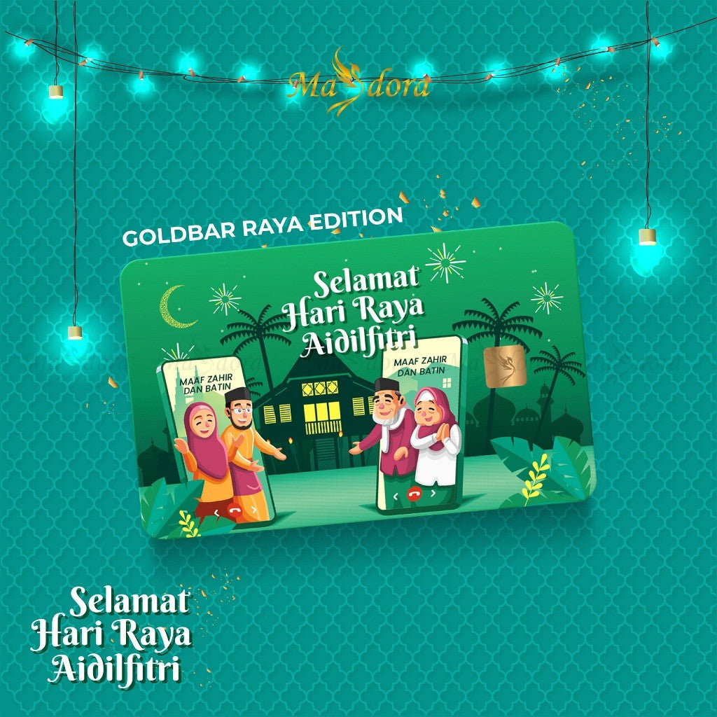 MASDORA 999.9 Gold Bar 0.25GM Gift Series ~ 2023 Raya Edition (EMAS 999.9/24K)