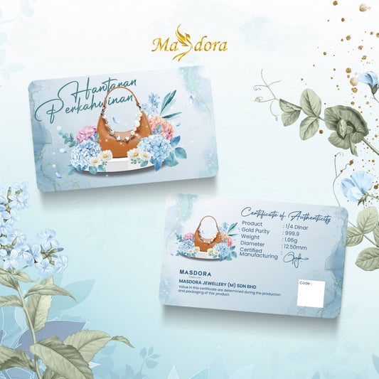 MASDORA 999.9 Gold ¼ Dinar (1.06GM) Hantaran Collection ~ Hantaran 3 (EMAS 999.9/24K)