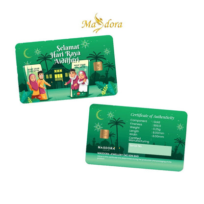 MASDORA 999.9 Gold Bar 0.25GM Gift Series ~ 2023 Raya Edition (EMAS 999.9/24K)